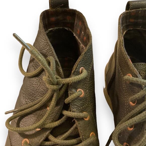 Mens Chaco Mid Davis Dark Olive Green Off White Lace Up Fashion Sneakers Size 12 - Picture 12 of 15